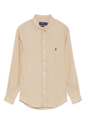Camicia in lino beige RALPH LAUREN | 710968915BEIGE